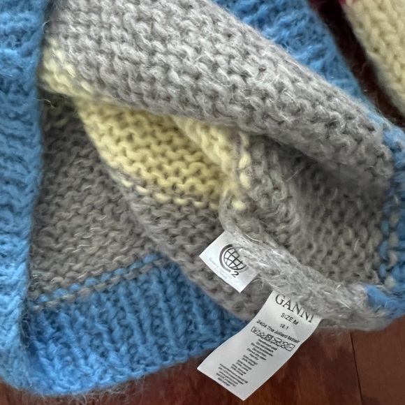 GANNI Julliard Striped Mohair Sweater,size M - Picture 9 of 12